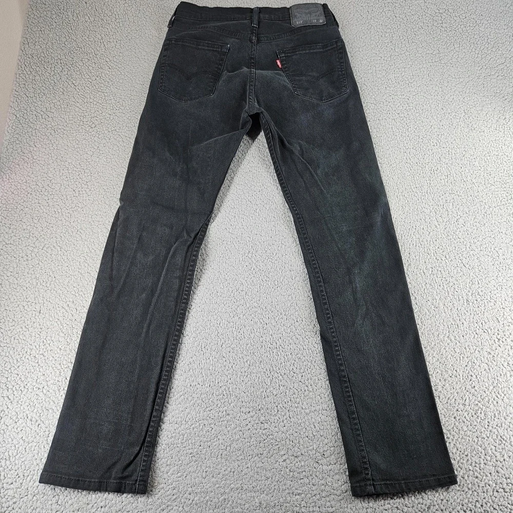 Levis Jeans Mens 29x32 Gray 513 Slim Straight Stretch‎ Denim Work Pants